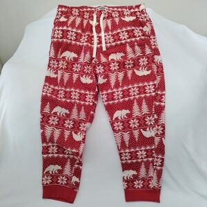 Old Navy Red and White Patterned Pajama Pants